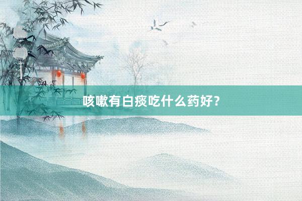 咳嗽有白痰吃什么药好？